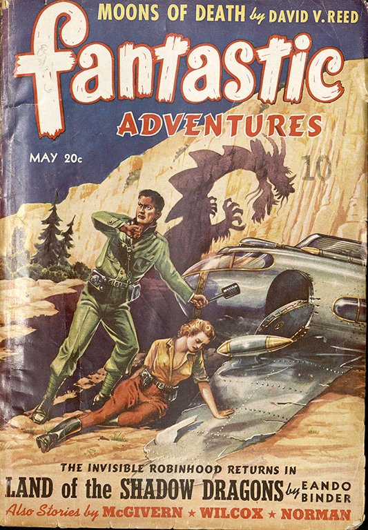 Pulp art magazine cover